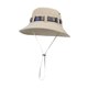 thumbnail image 3 of Sombrero tipo pescador con ala ancha ajustable para protección solar, ideal para acampar, para hombres y mujeres, y para pescar. Beige, 3 of 9