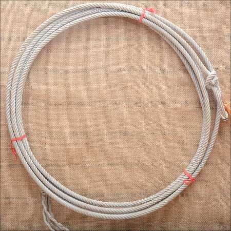 - SIZE 10 DUB GRANT 4 STRANDS POLY DURABLE STRETCH CALF ROPE RIGHT HAND TAN
