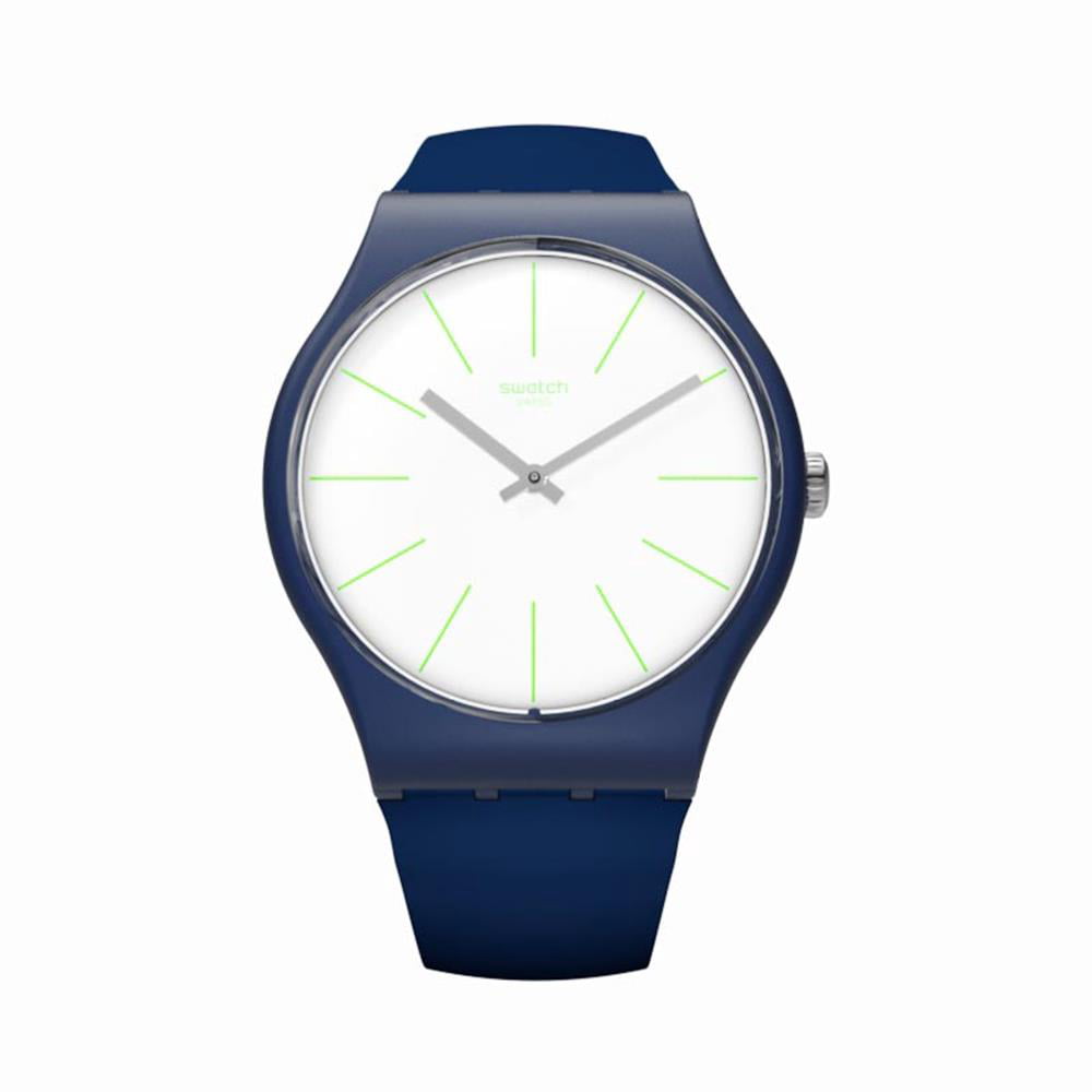 Swatch - Swatch Unisex Bluesounds 41mm Silicone Band Plastic Case Swiss ...