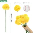 thumbnail image 3 of 6/12-Pack Artificial Chrysanthemum Ball Flowers, 11 Inch Faux Chrysanthemum Silk Bouquets Real Touch Faux Flowers for Home/Wedding/Christmas/Party[Silver], 3 of 6
