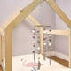 thumbnail image 2 of Bamboo Crib Mobile with Wind Chime and Felt Balls - Bed Decoration, 2 of 5