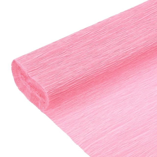 Uxcell Crepe Paper Roll 8.2ft Long 9.84 Inch Wide for Wedding Ceremony Various Large Festivals Decoration, Bright Pink