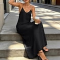 thumbnail image 6 of YTCAMLO Backless Womens Cami Dress Casual Summer Spaghetti Strap Sleeveless Smocked Maxi Dresses Loose Fit Vacation Sundress, 6 of 9