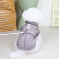 thumbnail image 3 of Dog Clothes Winter Warm Plush Jacket for Small Dogs Cats, 3 of 8