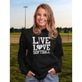 thumbnail image 3 of Live Love Softball Women Hoodie Medium Black, 3 of 4