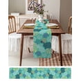 thumbnail image 6 of Table Runners 60 Inches Long Dress Scarves, Aqua Gray Shell Coral Farmhouse Kitchen/Dining Table Runner, Small Coffee Tablerunners, Coastal Summer Beach Nautical Ocean 13x60 Inch, 6 of 7