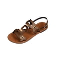 thumbnail image 2 of Walking Shoes Women, Sandalias Para Mujer, Platform Sandals, Women's Wedge Sandals Slip - On Summer Sandals With Metallic Accents Comfortable Dressy Platform Wedges Casual Daily Walking, Coffee 7, 2 of 7