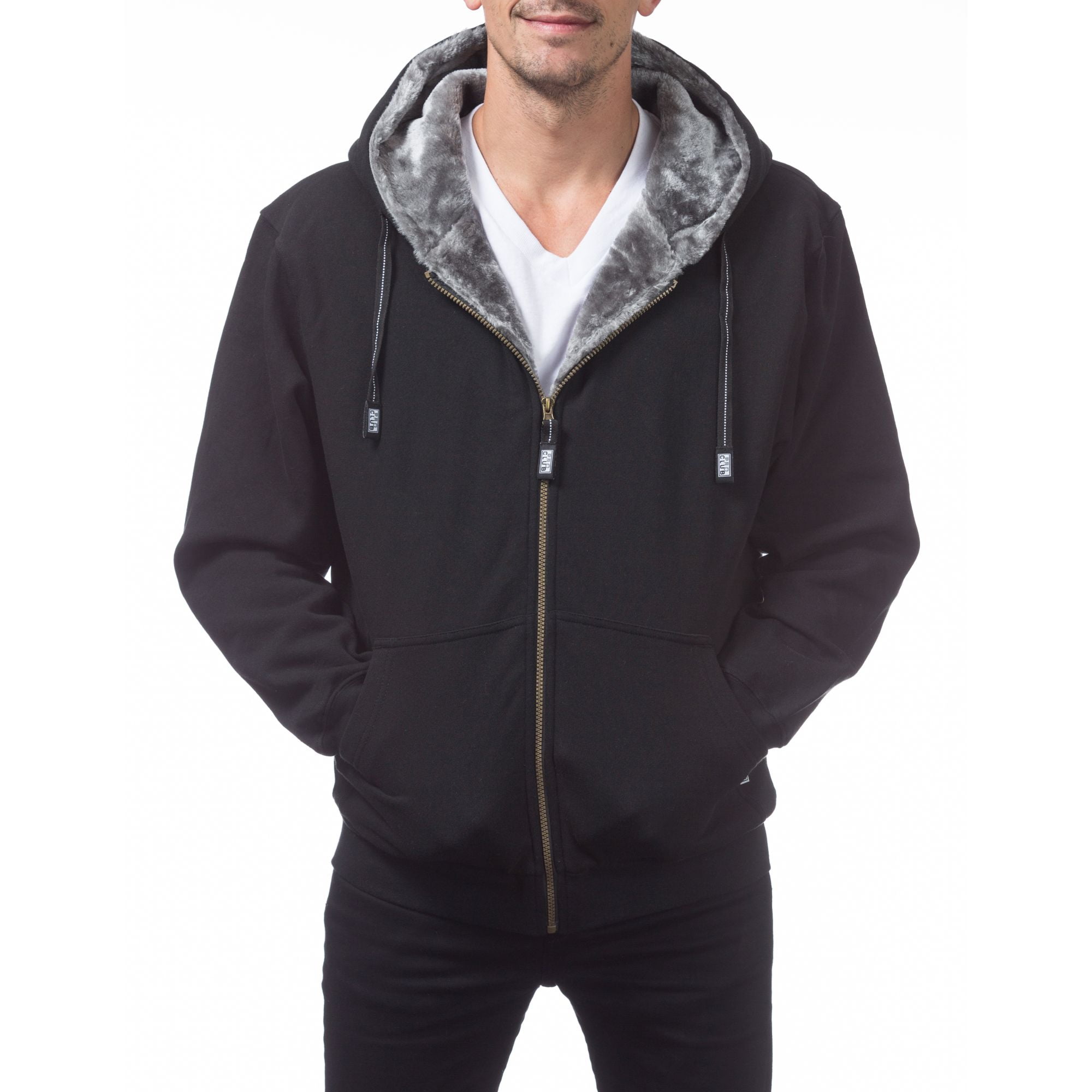 Pro Club Men's Heavyweight Pile Full Zip Hoodie - Walmart.com