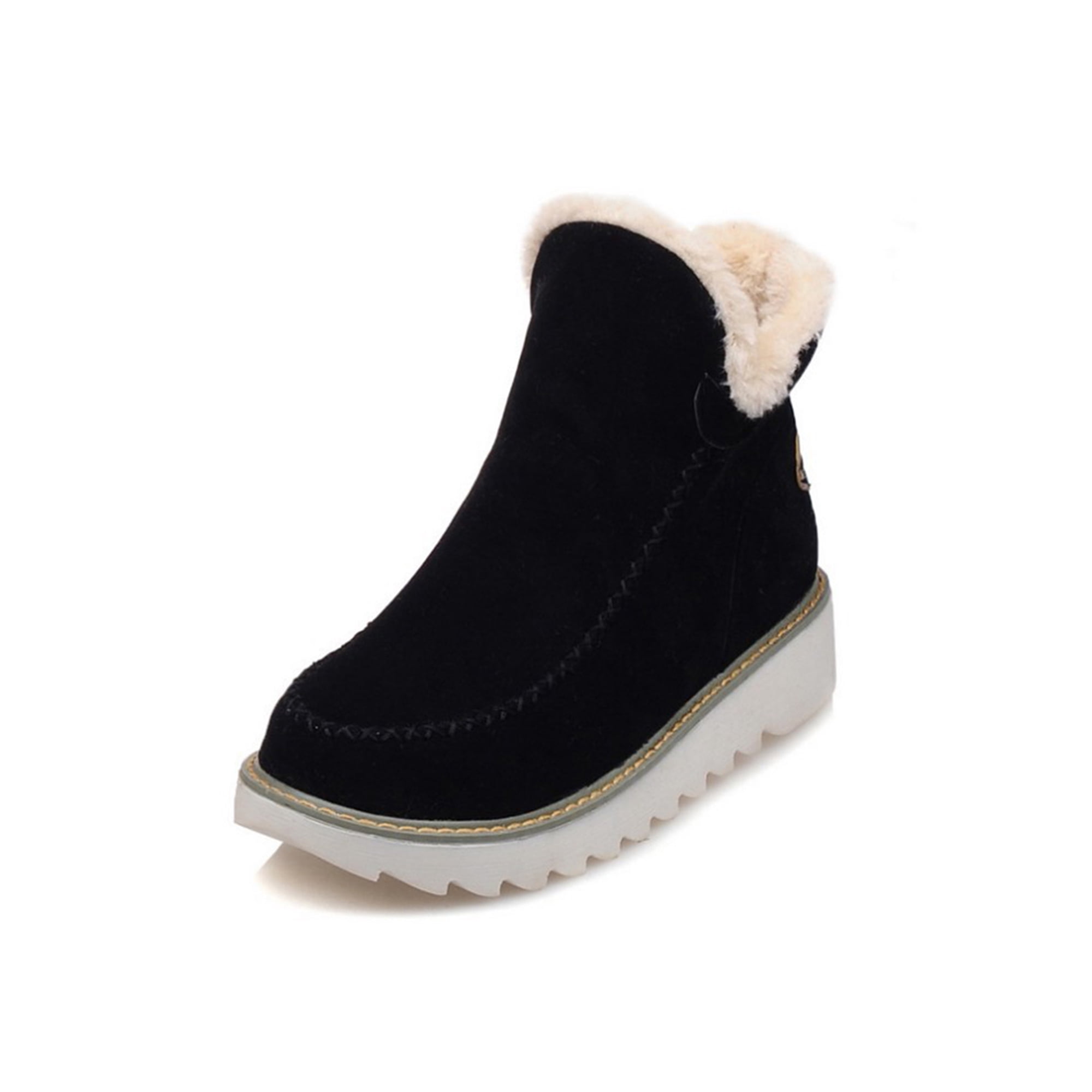 Black winter ankle boots best sale