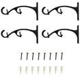 thumbnail image 4 of Lumi 1 in. & 3/4 in. Dia. Double Curtain Rod Bracket (4-Pack),Matte Black, 4 of 4