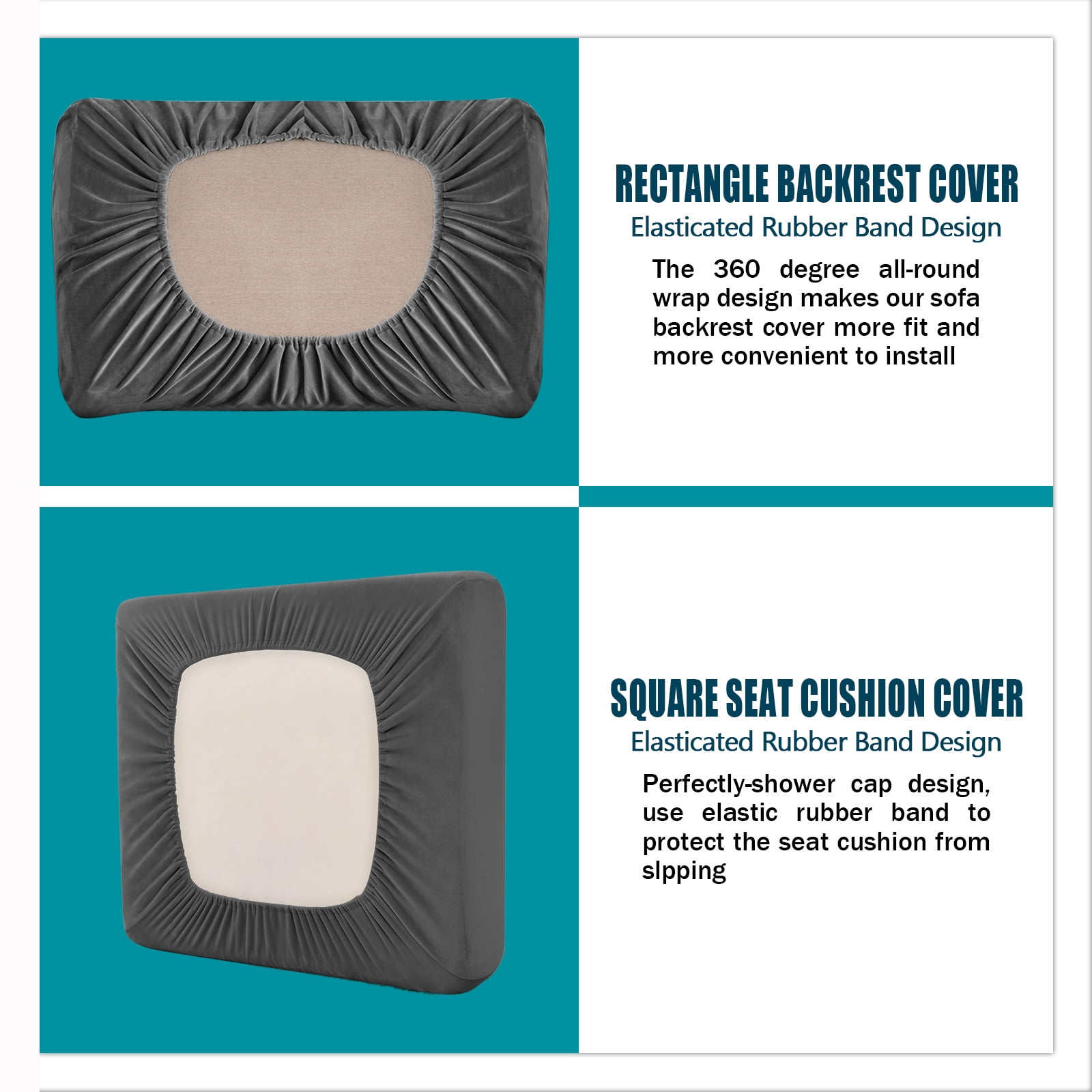 EKTORP Sofa Cover with Separate Seat Cushions covers and Backrests covers Stretch Sofa Covers Velvet Couch Slipcover Protector