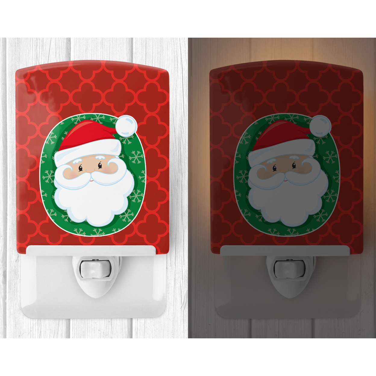 Merry Christmas Santa Claus Ceramic Night Light
