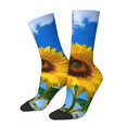 thumbnail image 1 of Bingfone Blue Sky Sunflower Print Compression Socks for Women and Men Long Socks for Running Athletic Cycling Nurse, 1 of 6