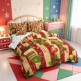 thumbnail image 2 of Manfei Xmas Snowy Farm Animal Cow 7-Piece Twin Bedding,Antique Pine Cone Bedding Comforter Set,Xmas Reversible, 2 of 7