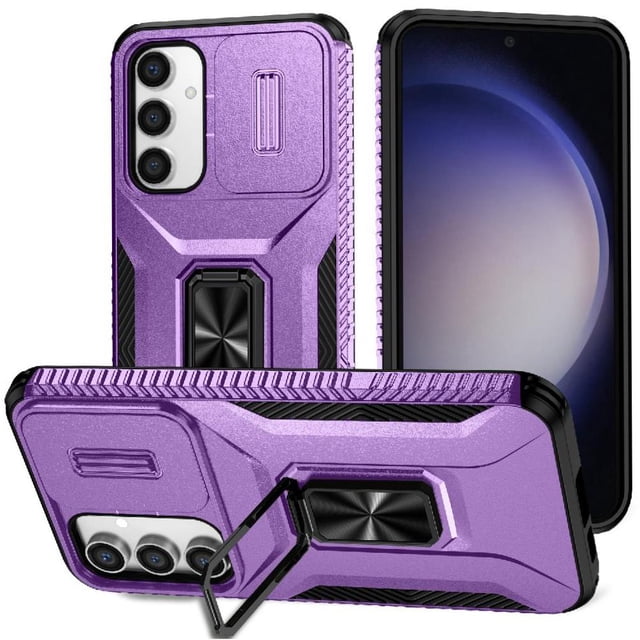 Funda para GANGXUN Samsung Galaxy S23 FE - Soporte metálico, Función magnética, Morado