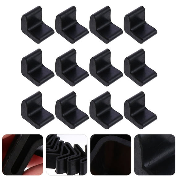 Soimiss 30Pcs Black Rubber Furniture Feet Pads Heavy Duty Floor Protector for Chair Legs