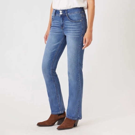 Women's Angels Forever Young Curvy Mid-Rise Bootcut Jeans Color: Geneva Size: 10