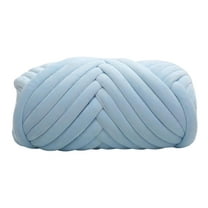 Chunky Yarn Jumbo Tubular Yarn Washable Tube Giant Yarn Arm Knitting Soft Yarn 250G Bulky Yarn for Macrame, Crochet, Scarf, Weaving, Pet Bed Light Blue