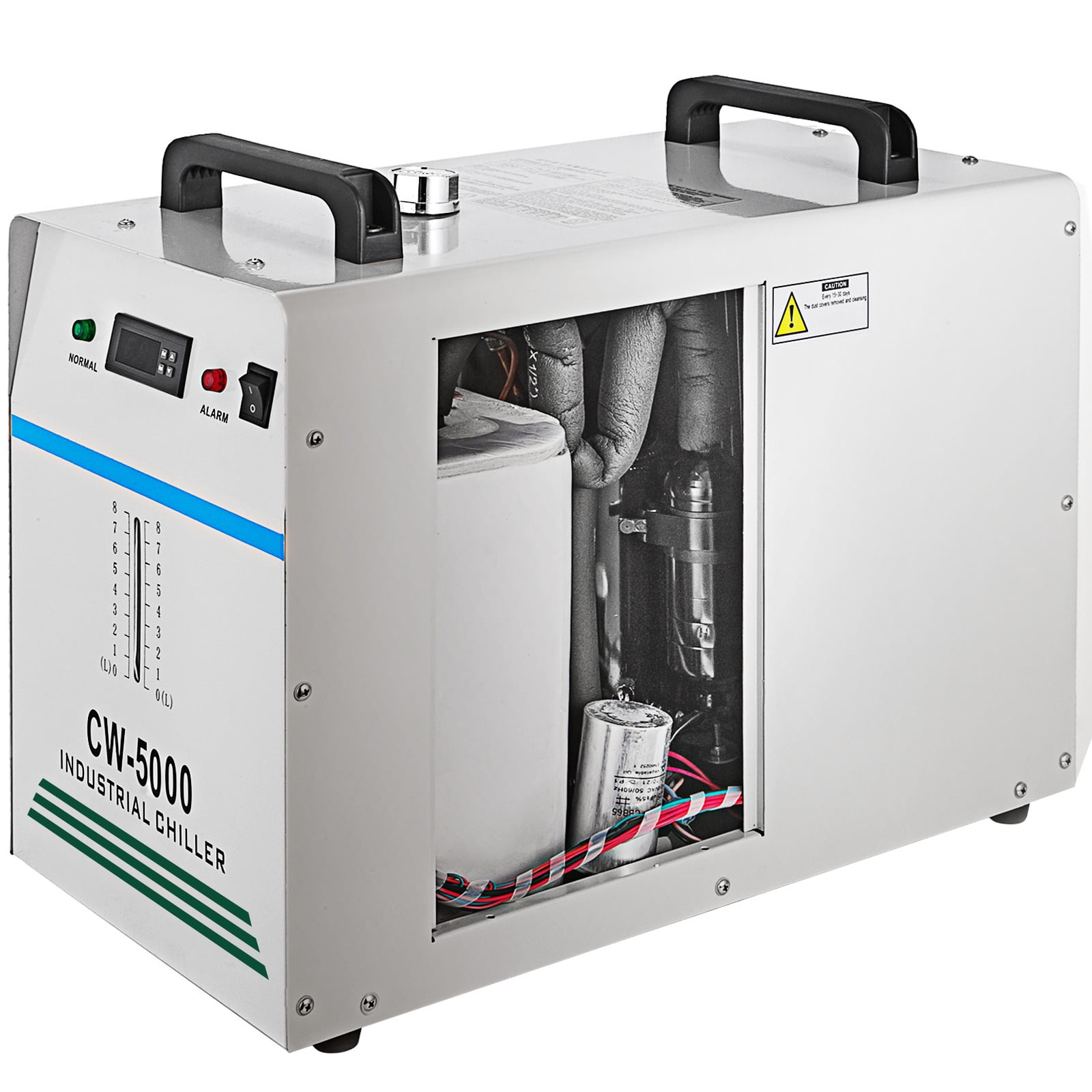Water Chiller,CW-Industrial Water Chiller 7L,Water Cooling System,Thermolysis Type Water Cooling Chiller Machine for 60W 80W Laser Engraving Machine (CW-5000W)