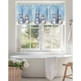 thumbnail image 5 of Blue Christmas Snowman Friends Kitchen Valances for Windows Winter Trees Snowflakes Valance Curtains&nbsp; for Kitchen /Living Room/Bedroom/ Bathroom Decor, 54"x18 " ,Rod Pocket 1 Panel,, 5 of 7