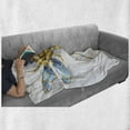 thumbnail image 6 of Dragonfly Soft Flannel Fleece Throw Blanket, Close-Up View of Mechanical Dragonfly with Multifaceted Eyes Gears Body Print, Cozy Plush for Indoor and Outdoor Use, 50" x 60", Yellow Blue, by Ambesonne, 6 of 6