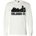 thumbnail image 3 of Inktastic Orlando Skyline with Grunge Long Sleeve T-Shirt, 3 of 5