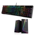 thumbnail image 1 of Redragon K556 RGB LED Backlit Wired Mechanical Gaming Keyboard GS520 RGB Desktop Speakers, 1 of 9