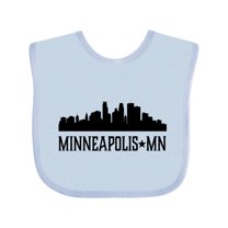 Inktastic Minneapolis Minnesota City Skyline Boys or Girls Baby Bib