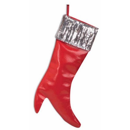 red sequin stilettos