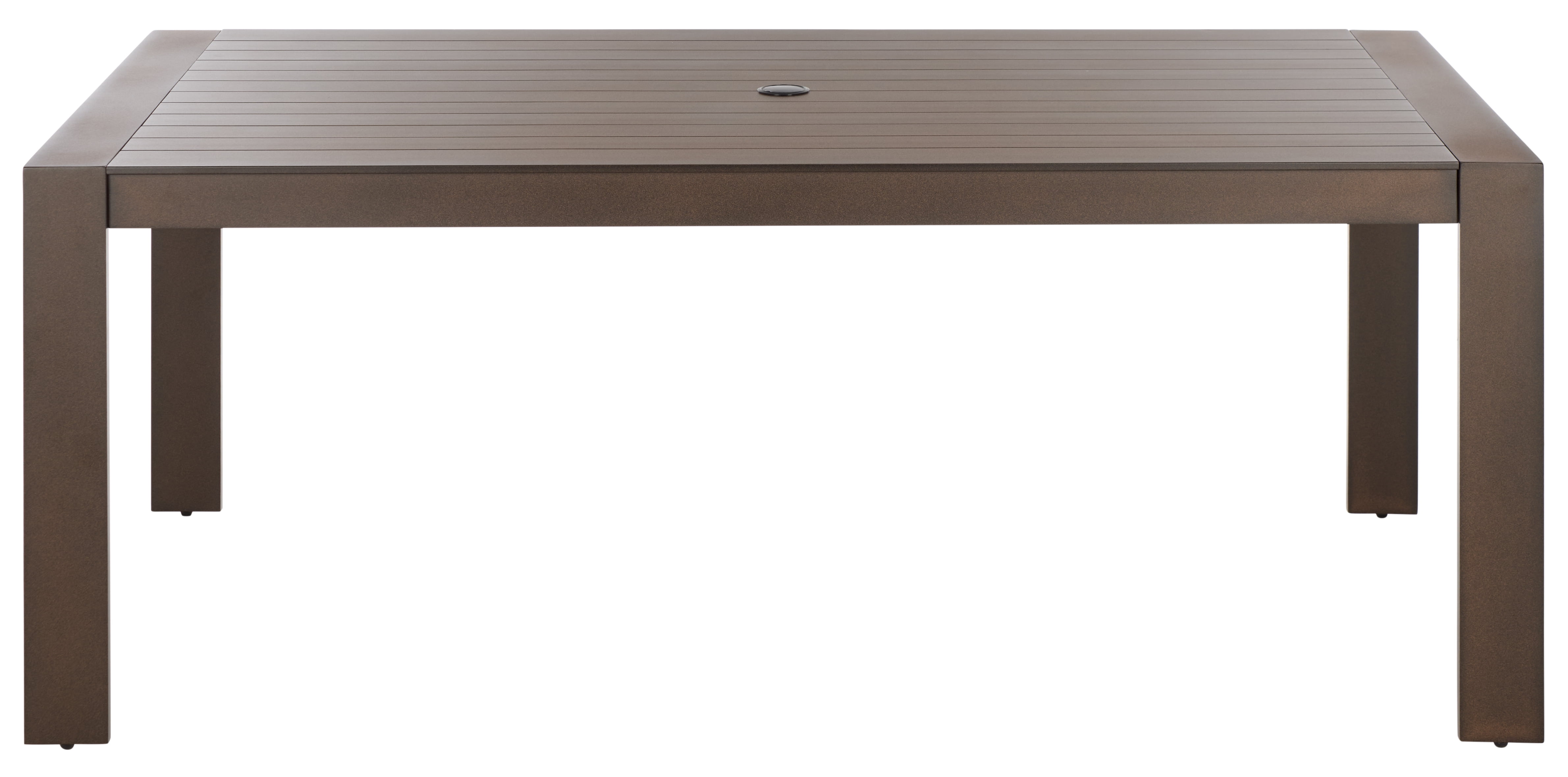Safavieh Fash Modern Aluminum 4 Leg Outdoor Dining Table, Brown