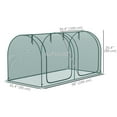 thumbnail image 3 of Outsunny 8 x 3ft Crop Cage with Two Zippered Doors Dark Green, 3 of 9