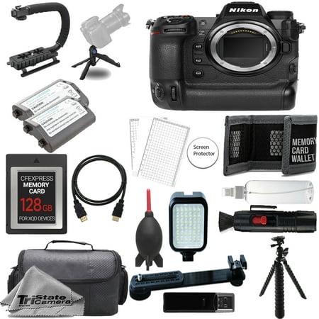 Nikon Z9 Mirrorless Camera (Body) + 128GB + Extra Battery+ LED Flash- ULTIMATE Kit (International Version)