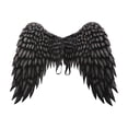 thumbnail image 2 of Alas de Ángel de tela no tejida, accesorios para disfraz de Cosplay, vestido elegante para fiesta temática Unisex Negro Soledad alas de ángel adulto, 2 of 8