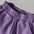 thumbnail image 5 of NAISIBABY Girls Dolphin Shorts, Loose Elastic Waist Solid Color Cotton Sports Shorts Purple 12-18Months, 5 of 7