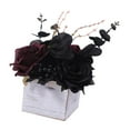 thumbnail image 1 of Flores artificiales de Halloween en caja de madera para centro de mesa Rojo oscuro, 1 of 9