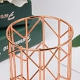 thumbnail image 3 of Soporte para bolígrafos para escritorio, soporte para brochas de maquillaje, soporte para vasos de alambre de metal dorado rosa Zhivalor  HMYH419, 3 of 5