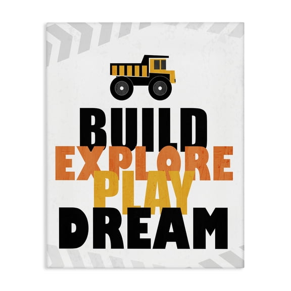 Build Explore Play Dream Canvas Wall Art, design by Kim Allen