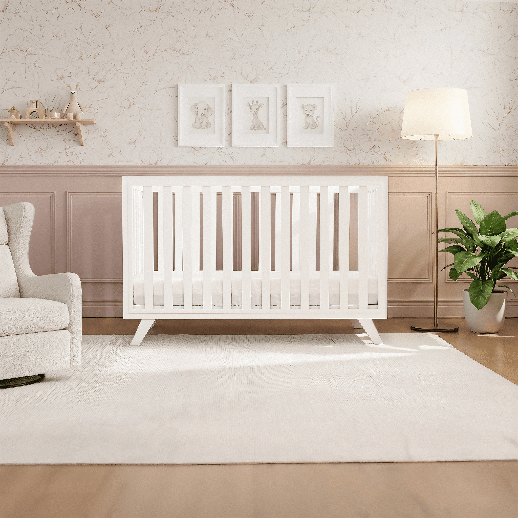 Comfy Cubs Crib Conversion Kit for Toddlers – Toddler Bed Guard Rail for Ages 15 Months+, White