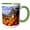 Green/White, variant on 3drose, Usa, Vermont, Shelbourne, Pumpkins, Farm - Us46 Rdu0002 - Richard Duval, 11oz Two-tone Yellow Mug