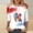 Red, variant on Cavosen Patriotic T Shirts for Women Red White and Blue 3/4 Sleeve Round Neck T Shirts USA Star Striped Graphic Shirts Lady XL Patriotic Casual Shirts Independence Day Tunic Tees