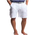 thumbnail image 1 of pstuiky Pantalones cortos para hombre, Pantalones cortos casuales de lino para hombre, con múltiples bolsillos, rectos, de color liso, cómodos y transpirables., 1 of 5