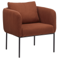 thumbnail image 1 of Bouclair Red Fabric and Metal Accent Chair, 1 of 6