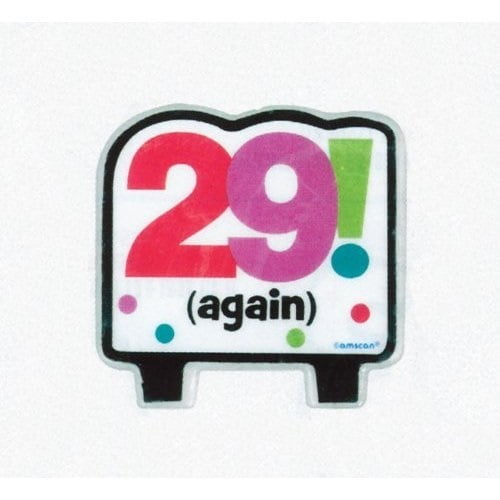 29 Again Birthday Cake Candle 29 Again Birthday Cake Candle