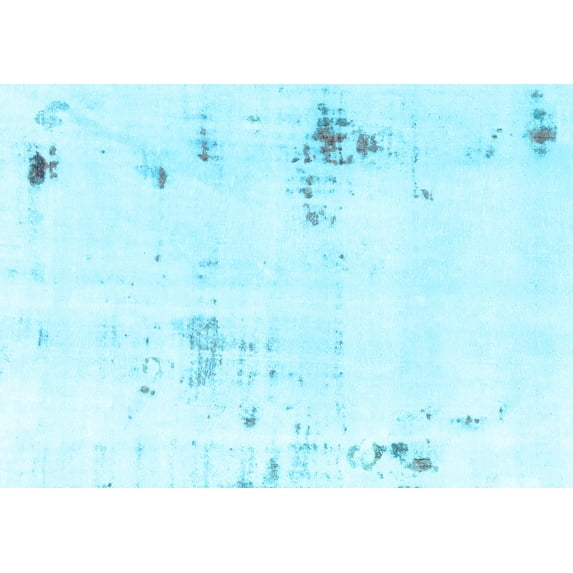 Ahgly Company Indoor Rectangle Solid Light Blue Modern Area Rugs, 2' x 4'