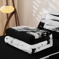 thumbnail image 5 of Erosebridal White Black Gray Zipper Full Size Comforter Sets with Fitted Sheet and 2 Pillowcases, Abstract Aesthetic Zipper Bedding Set, Black Reversible, 5 of 7