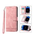 thumbnail image 1 of Wallet Case for iPhone 17 Pro Flip Phone Case with Card Slots, Cash Pocket, Kickstand, Magnetic Closure & Wrist Strap, TPU Soft Shell Cover Pink, 1 of 6