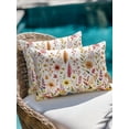 thumbnail image 4 of Outdoor Pillows Waterproof, Thanksgiving Pumpkin Bedding Throw Pillows with Insert for Couch Sofa Bed, Country Botanical Flowers Plants 12x20 Inch Pillowcases Decorative Camping Patio Pillow Set of 2, 4 of 8