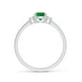 thumbnail image 2 of Angara Natural 0.45 Ct. Emerald with Diamond Classic Ring in 14K White Gold for Women (Ring Size: 12), 2 of 11