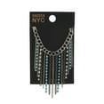 thumbnail image 2 of Madden NYC Women's Rhodium Western Chain Fringe Bib Necklace, 2 of 3