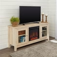 thumbnail image 5 of 58" MDF Traditional Electric Fireplace TV Stand - White Oak, 5 of 9